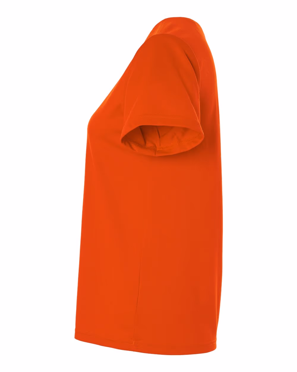 Collegiate Orange/ White - Adidas Women's Pregame T-Shirt - Flat Detail