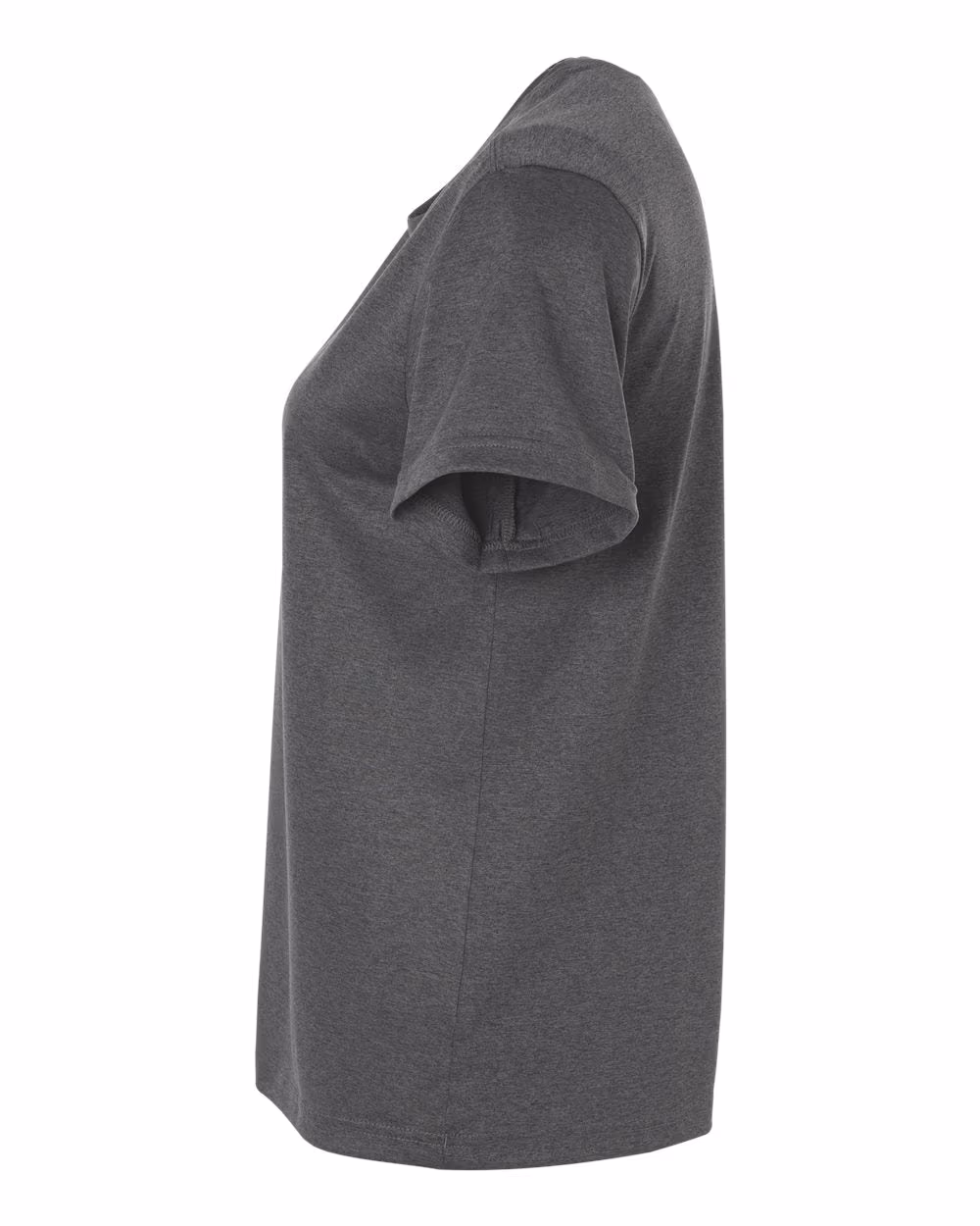 Dark Grey Heather/ White - Adidas Women's Pregame T-Shirt - Flat Detail