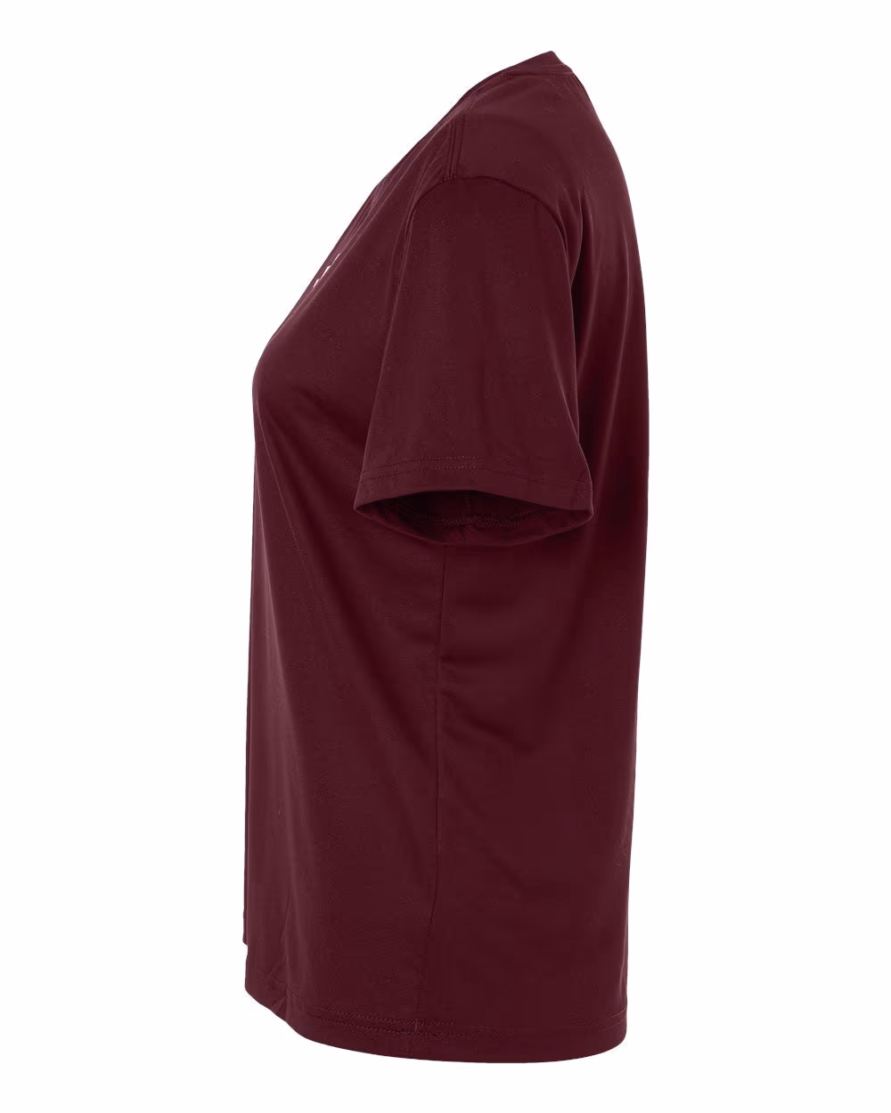 Team Maroon/ White - Adidas Women's Pregame T-Shirt - Flat Detail