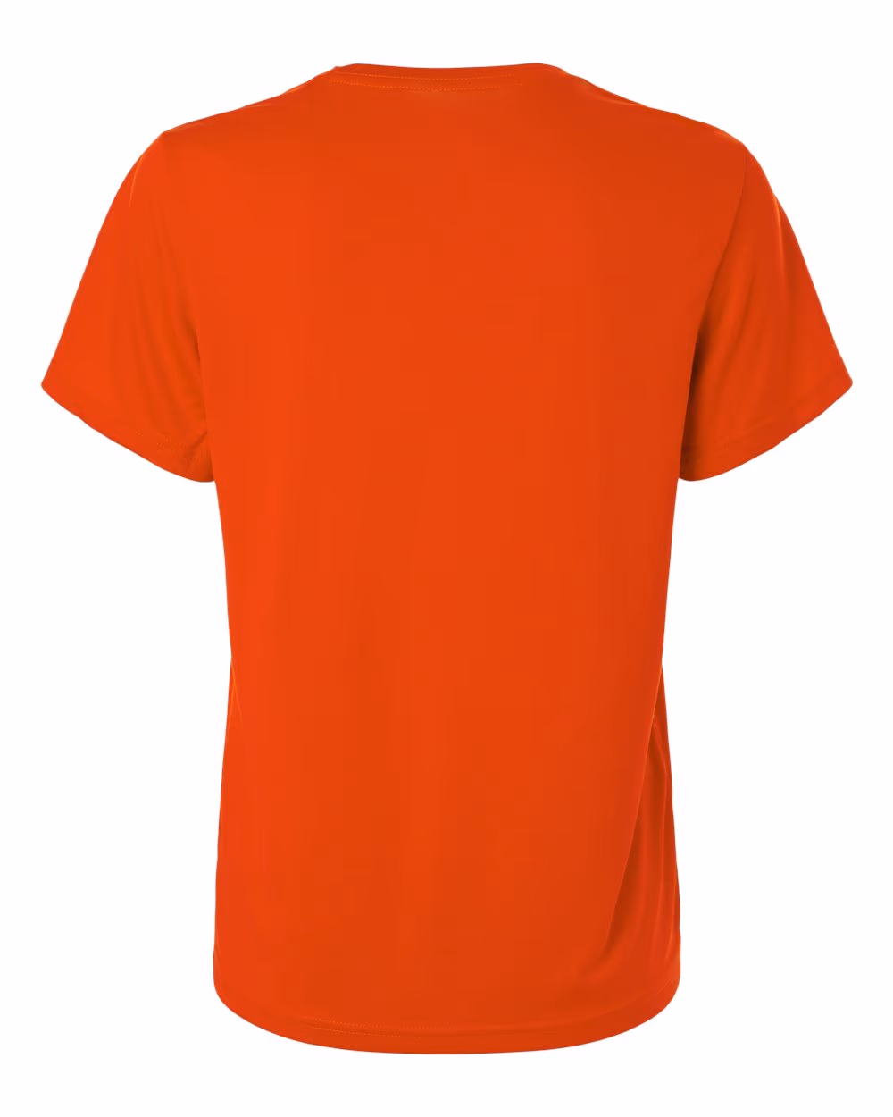 Collegiate Orange/ White - Adidas Women's Pregame T-Shirt - Flat Back