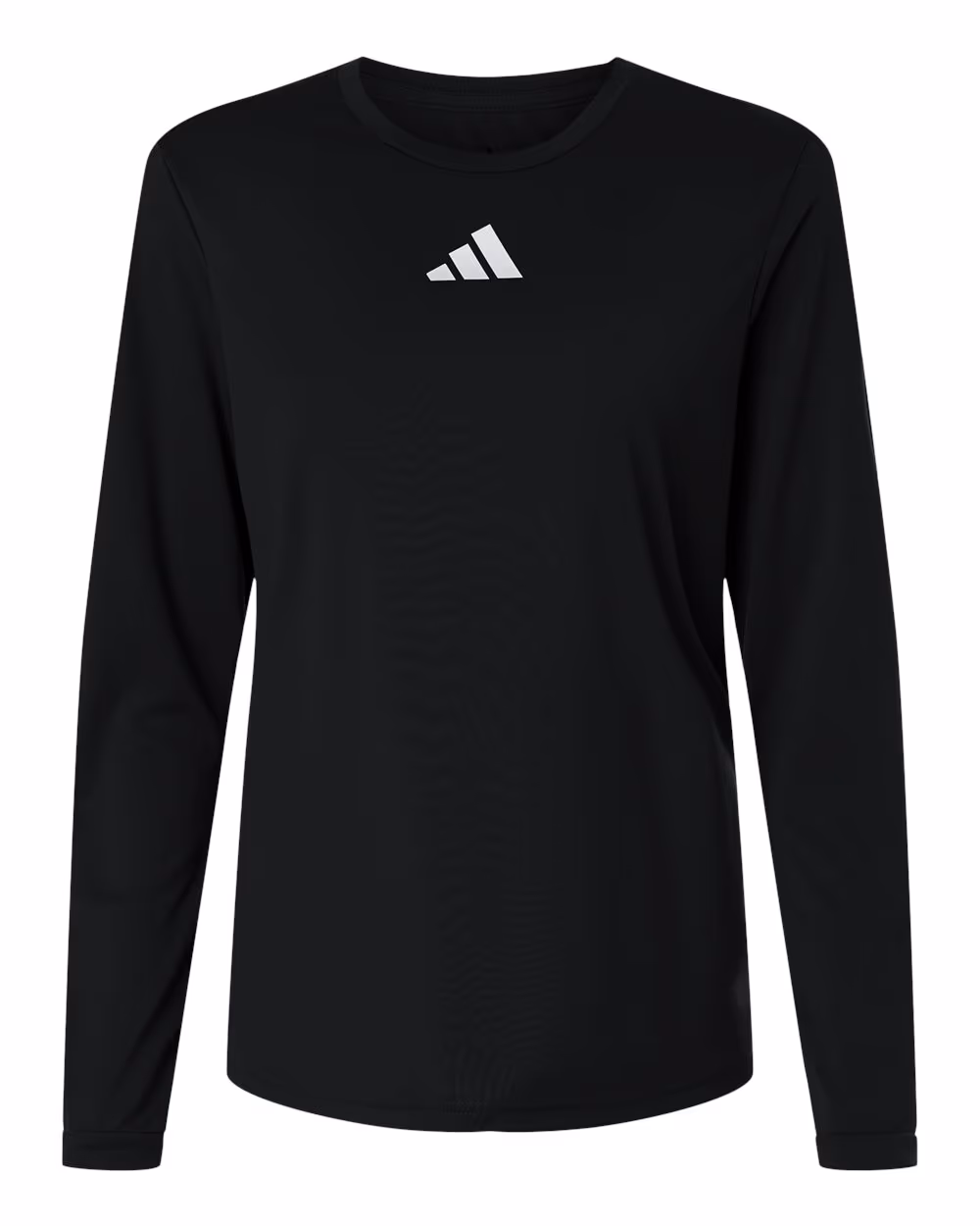 Black/ White - Adidas Women's Pregame Long Sleeve T-Shirt - Flat Front