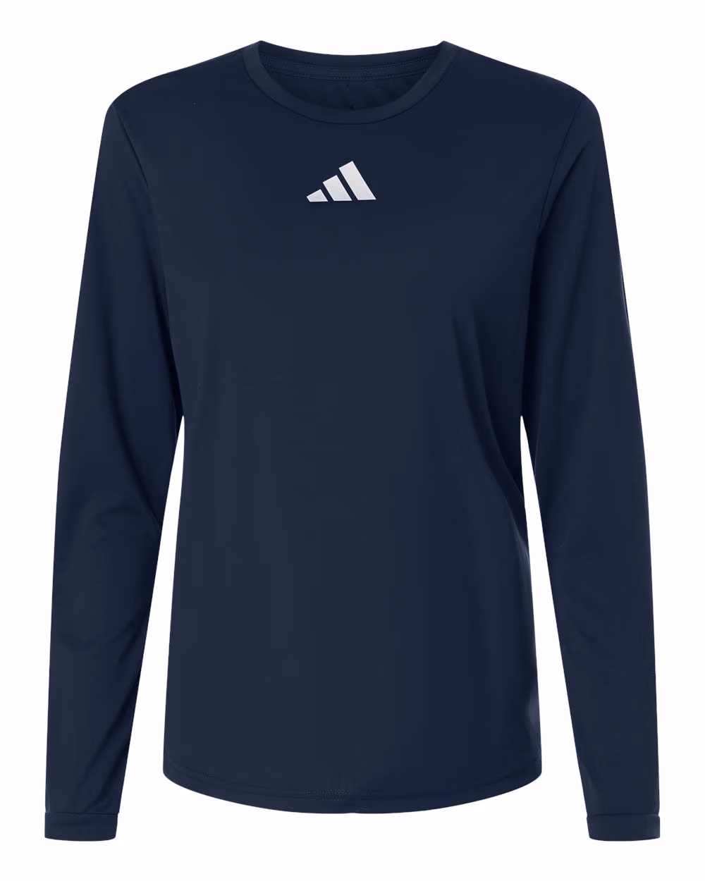 Team Navy Blue/ White - Adidas Women's Pregame Long Sleeve T-Shirt - Flat Front