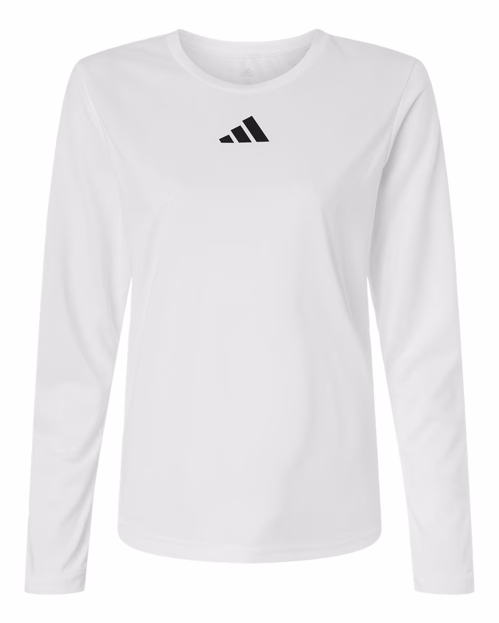 White/ Black - Adidas Women's Pregame Long Sleeve T-Shirt - Flat Front