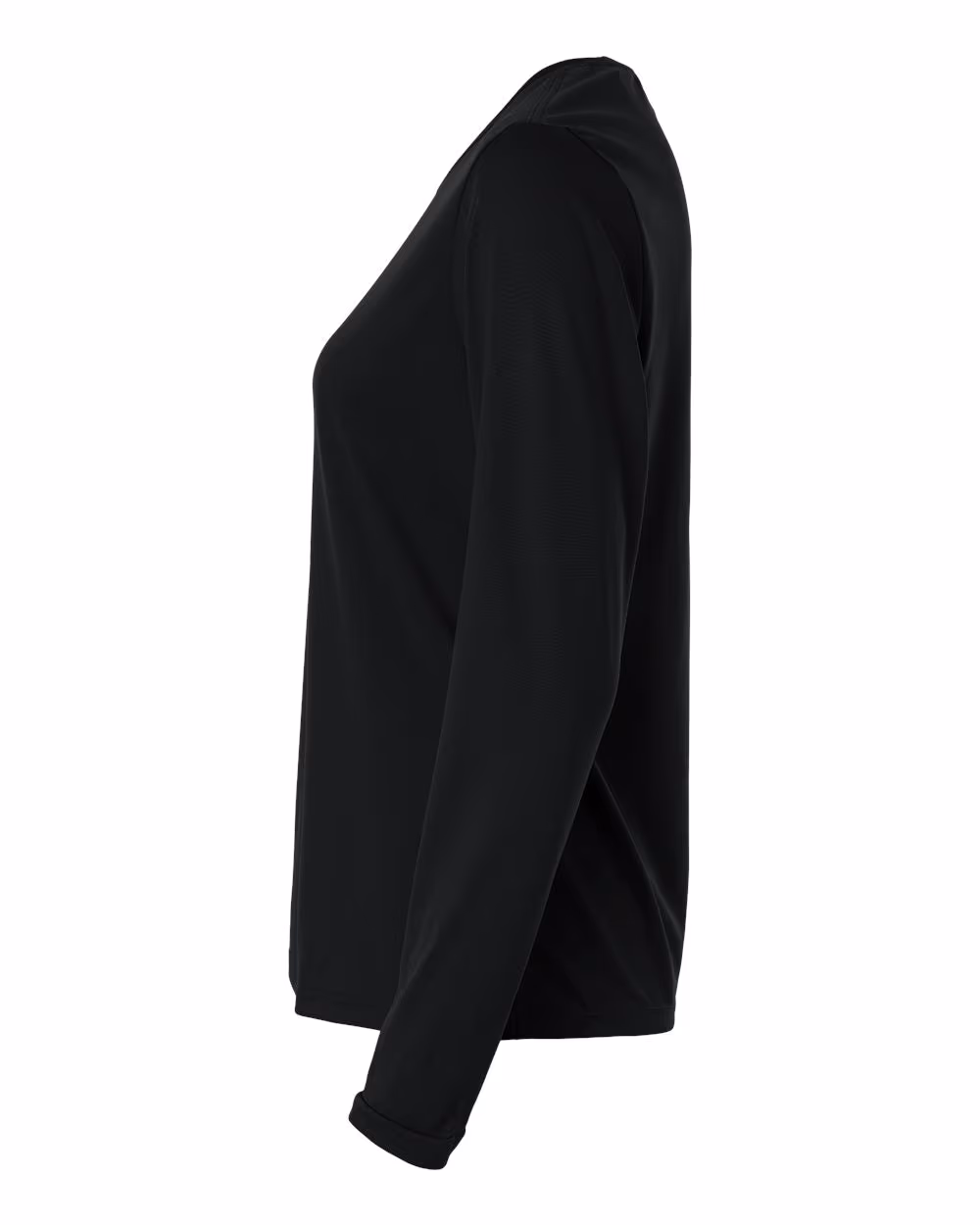 Black/ White - Adidas Women's Pregame Long Sleeve T-Shirt - Flat Detail