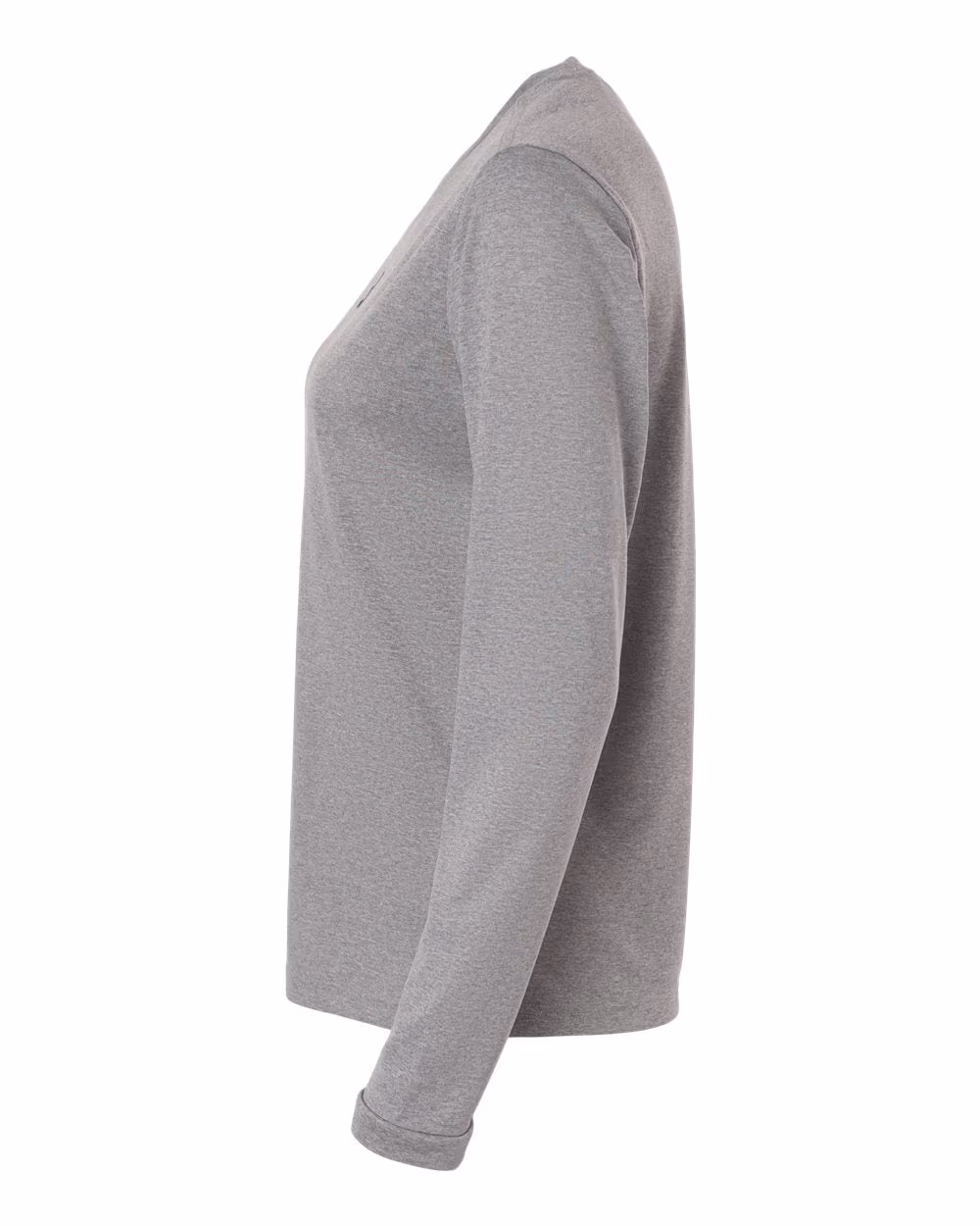 Medium Grey Heather/ Black - Adidas Women's Pregame Long Sleeve T-Shirt - Flat Detail