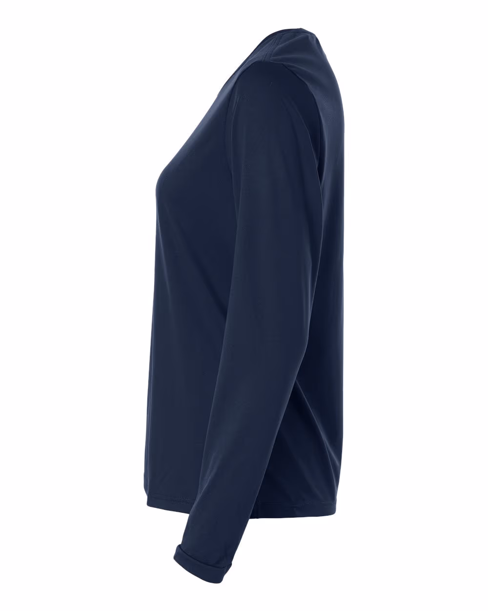 Team Navy Blue/ White - Adidas Women's Pregame Long Sleeve T-Shirt - Flat Detail