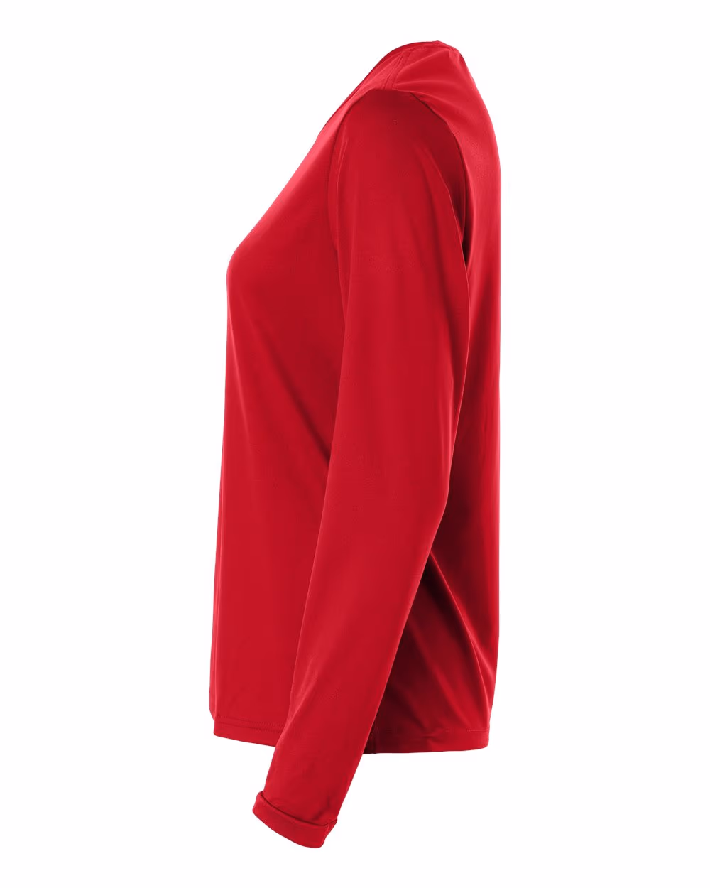 Team Power Red/ White - Adidas Women's Pregame Long Sleeve T-Shirt - Flat Detail