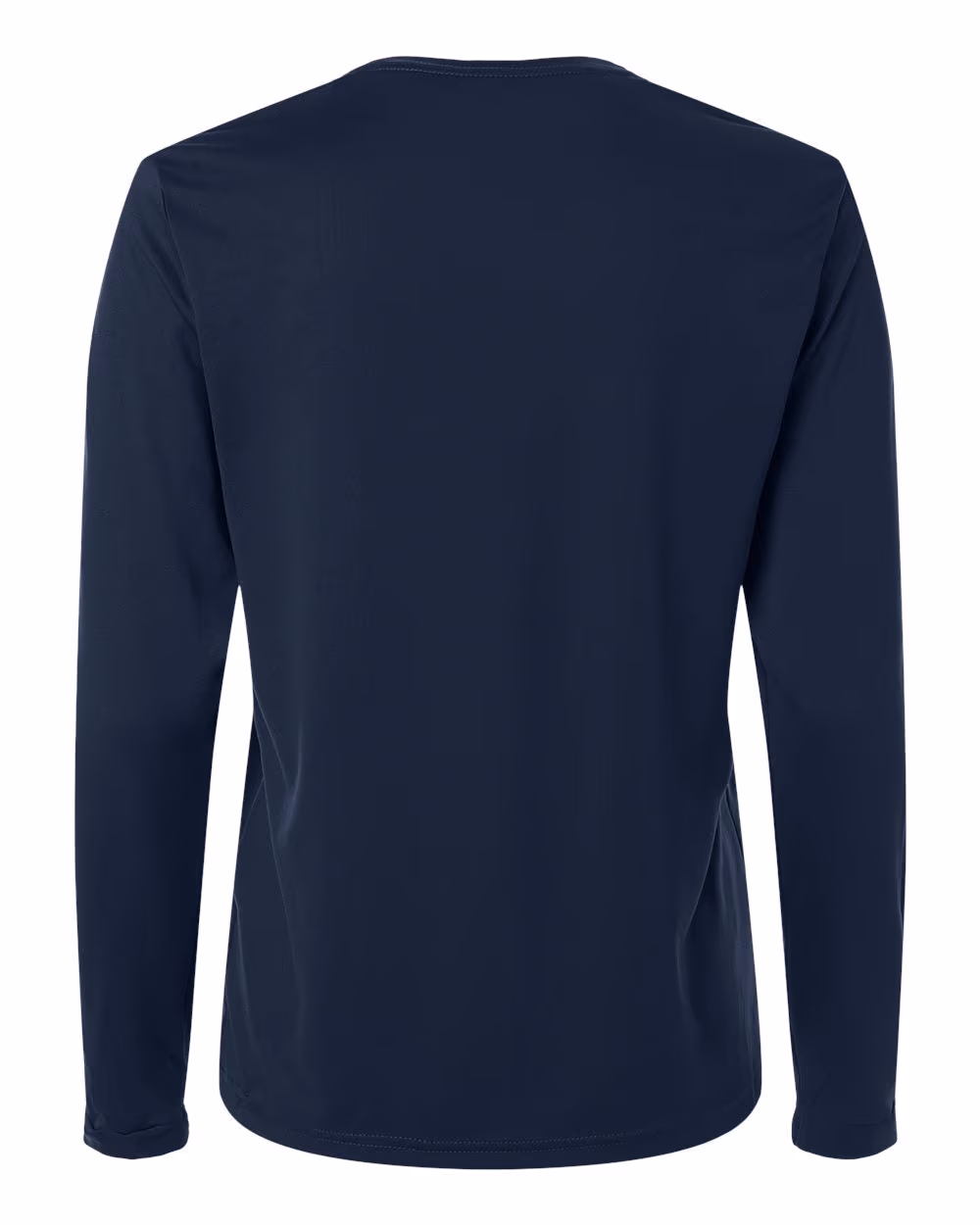 Team Navy Blue/ White - Adidas Women's Pregame Long Sleeve T-Shirt - Flat Back