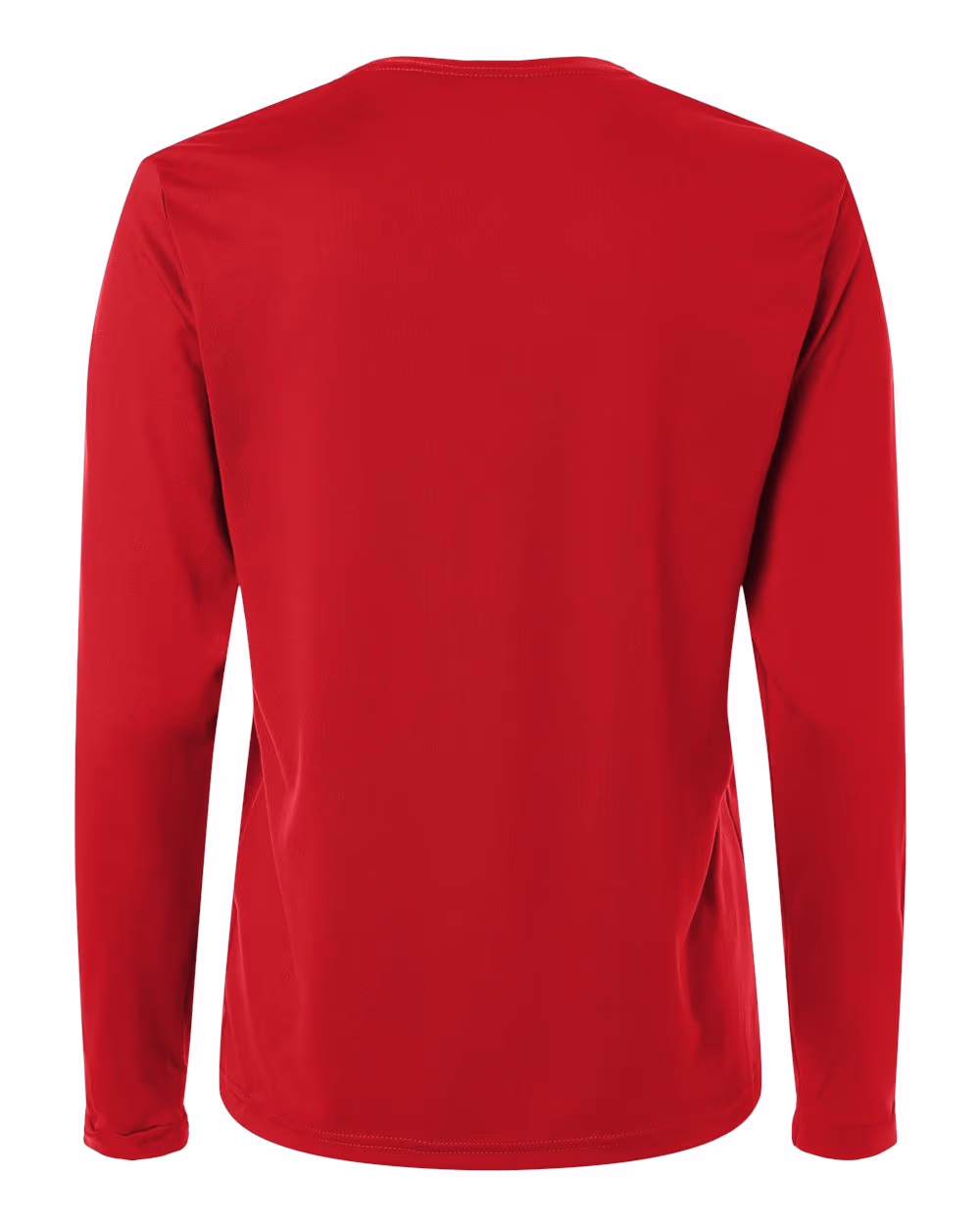 Team Power Red/ White - Adidas Women's Pregame Long Sleeve T-Shirt - Flat Back
