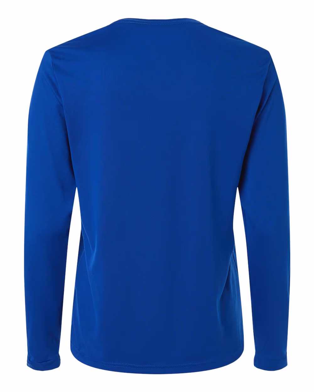 Team Royal Blue/ White - Adidas Women's Pregame Long Sleeve T-Shirt - Flat Back