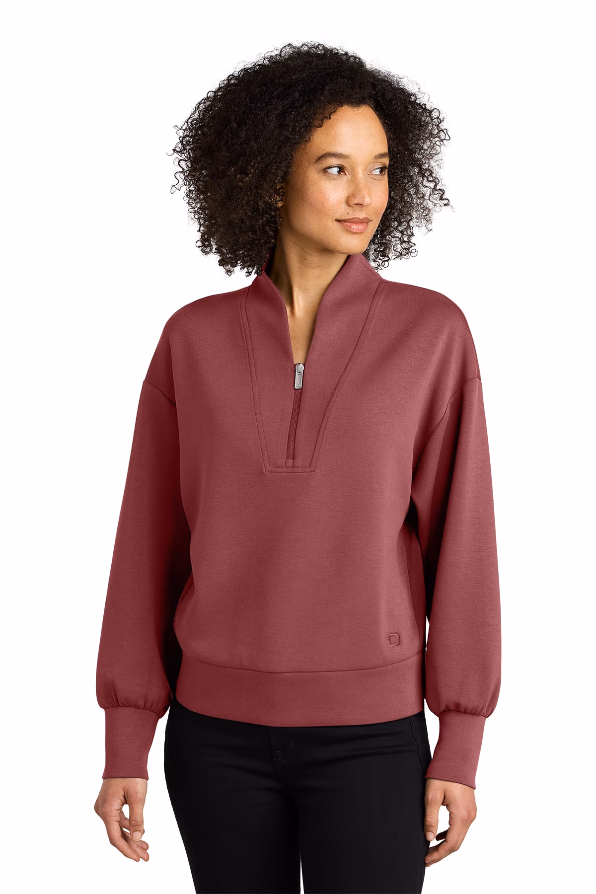 Custom Soft Ruby - OGIO Women’s Transcend 1/4-Zip