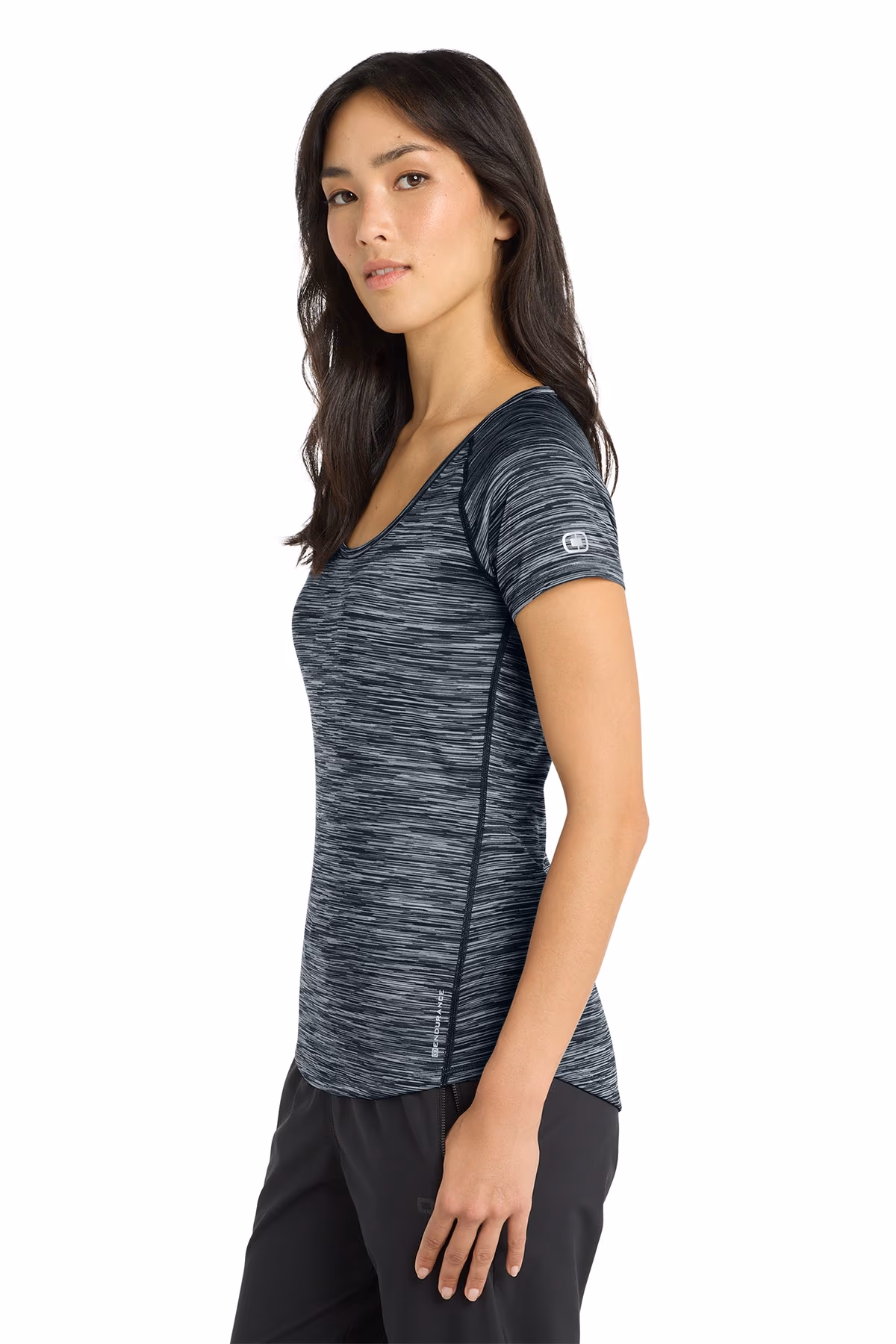 Custom Blacktop Space Dye - OGIO Women's Verge Scoop Neck