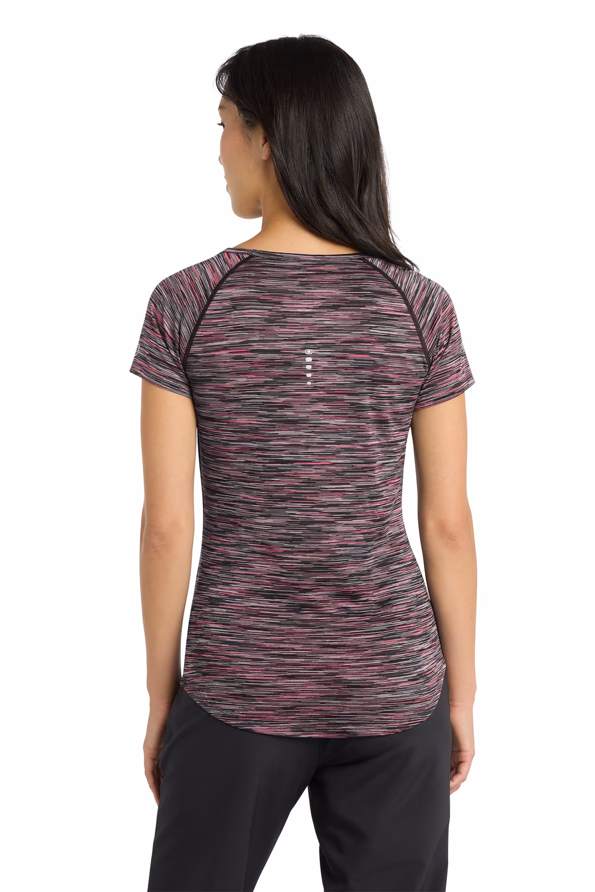 Fierce Coral Space Dye - OGIO Women's Verge Scoop Neck