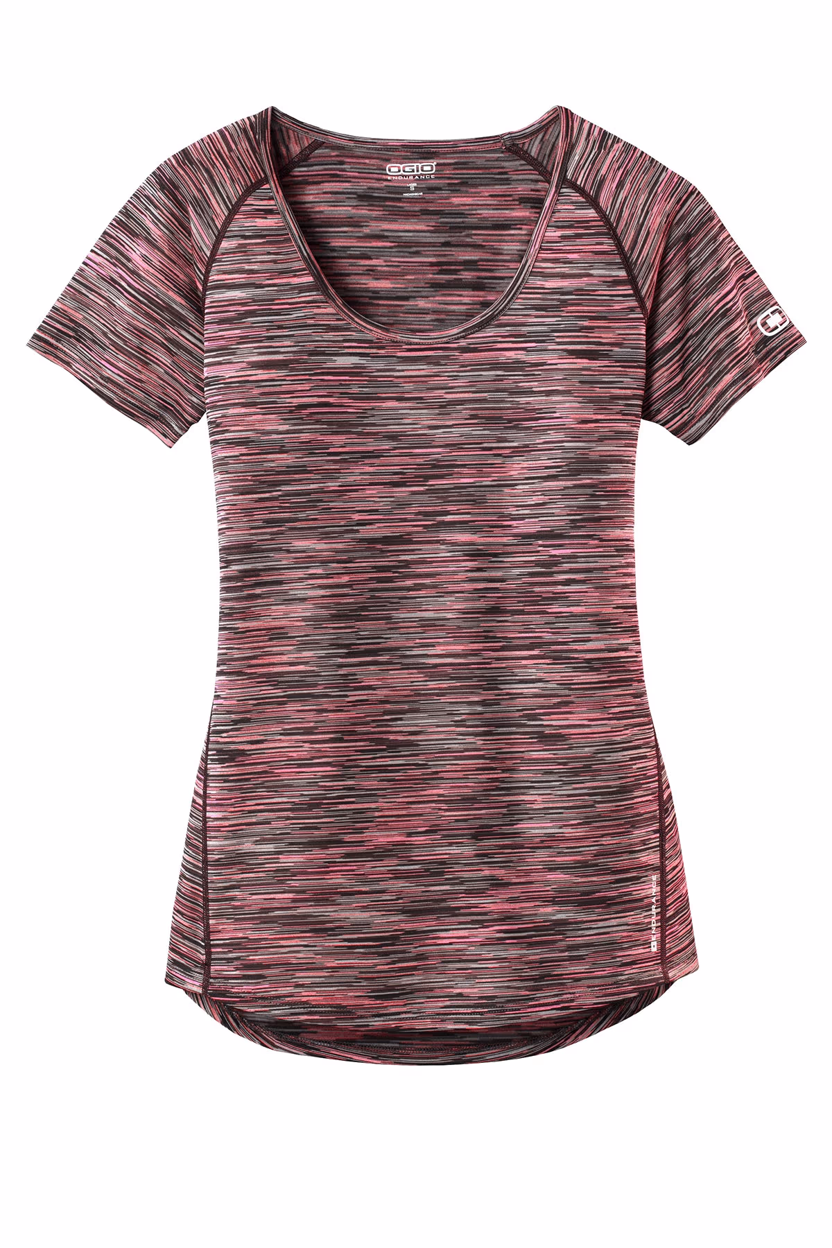 Fierce Coral Space Dye - OGIO Women's Verge Scoop Neck