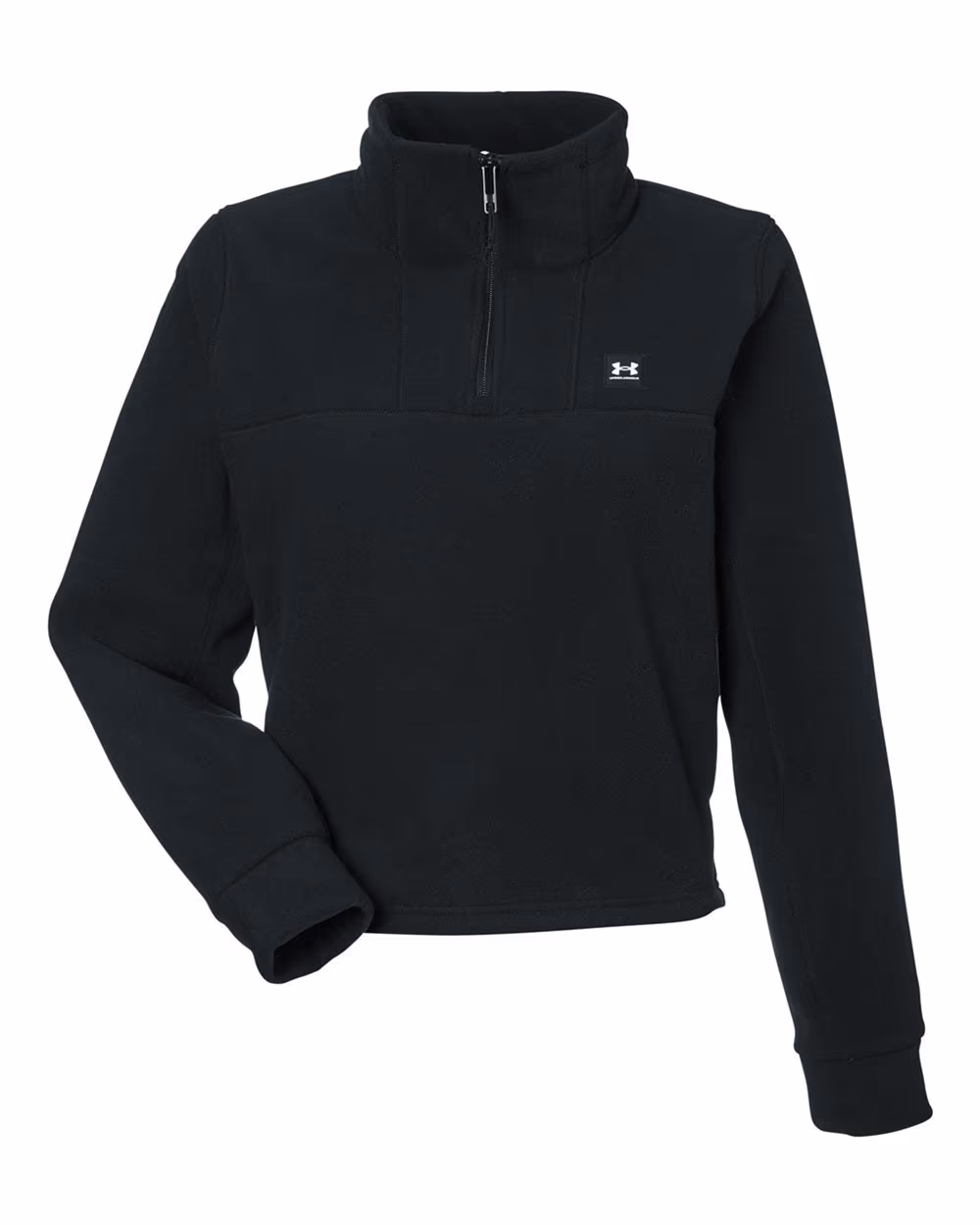 Custom Black/ Black - Under Armour Women's Expanse Fleece Half-Zip Pullover - Flat Front