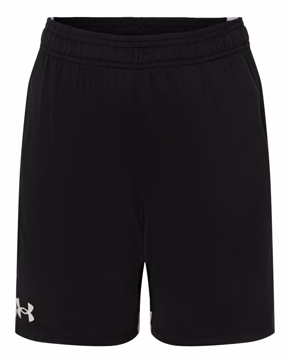 Custom Black/ White - Under Armour Youth Tech Vent Athletic Shorts - Flat Front