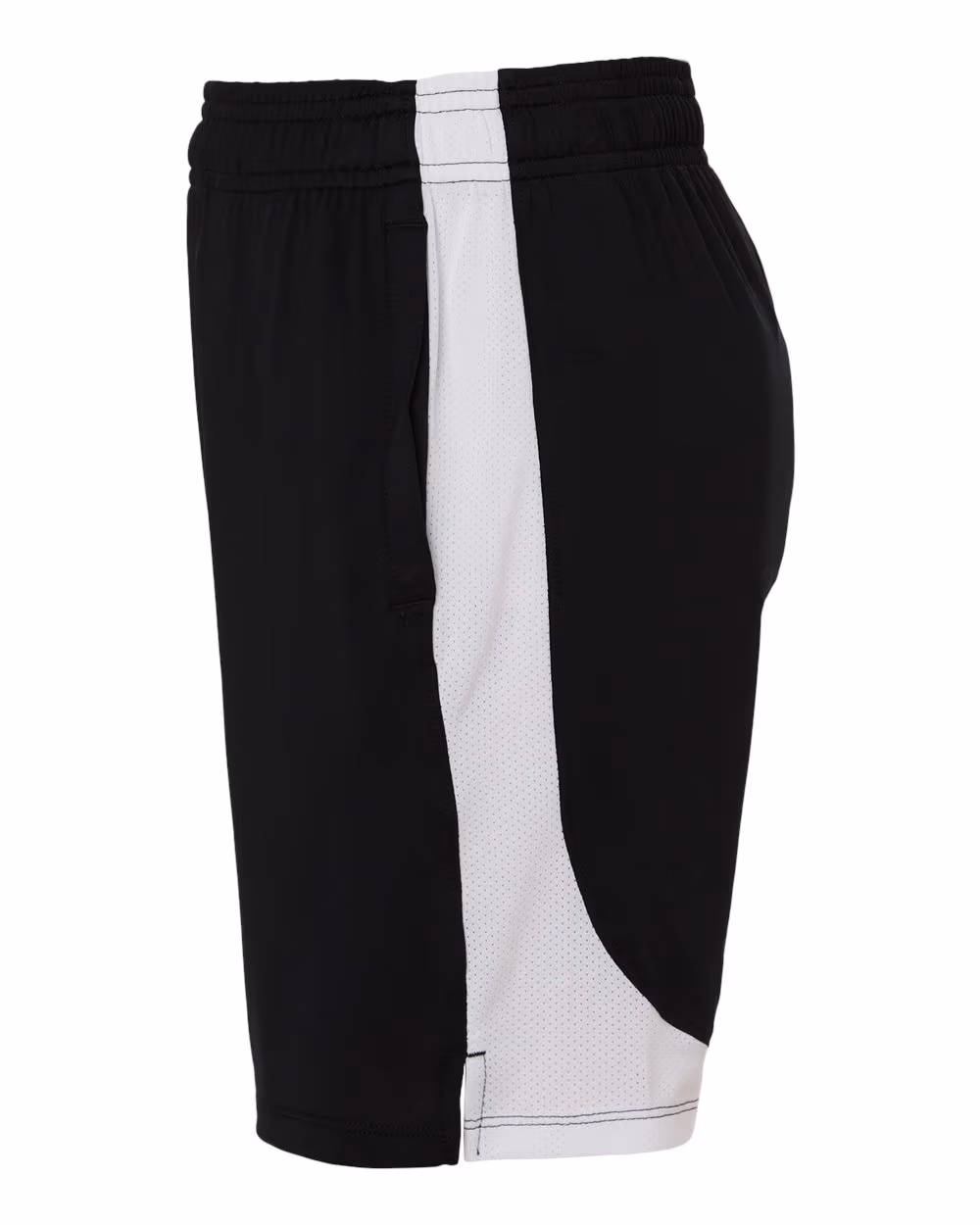 Custom Black/ White - Under Armour Youth Tech Vent Athletic Shorts - Flat Detail