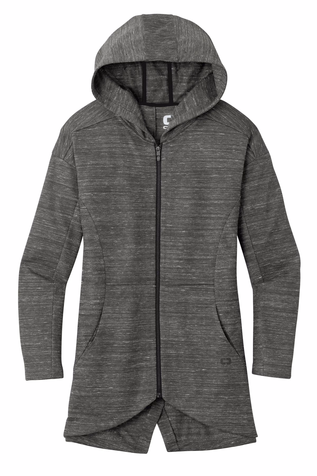 Custom Tarmac Grey Heather - OGIO Women's Flux Full-Zip Hoodie