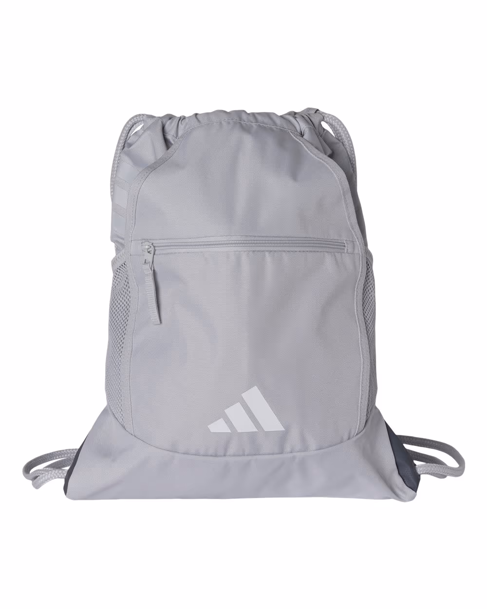 Custom Team Light Grey/ White - Adidas Stadium Sackpack - Flat Front