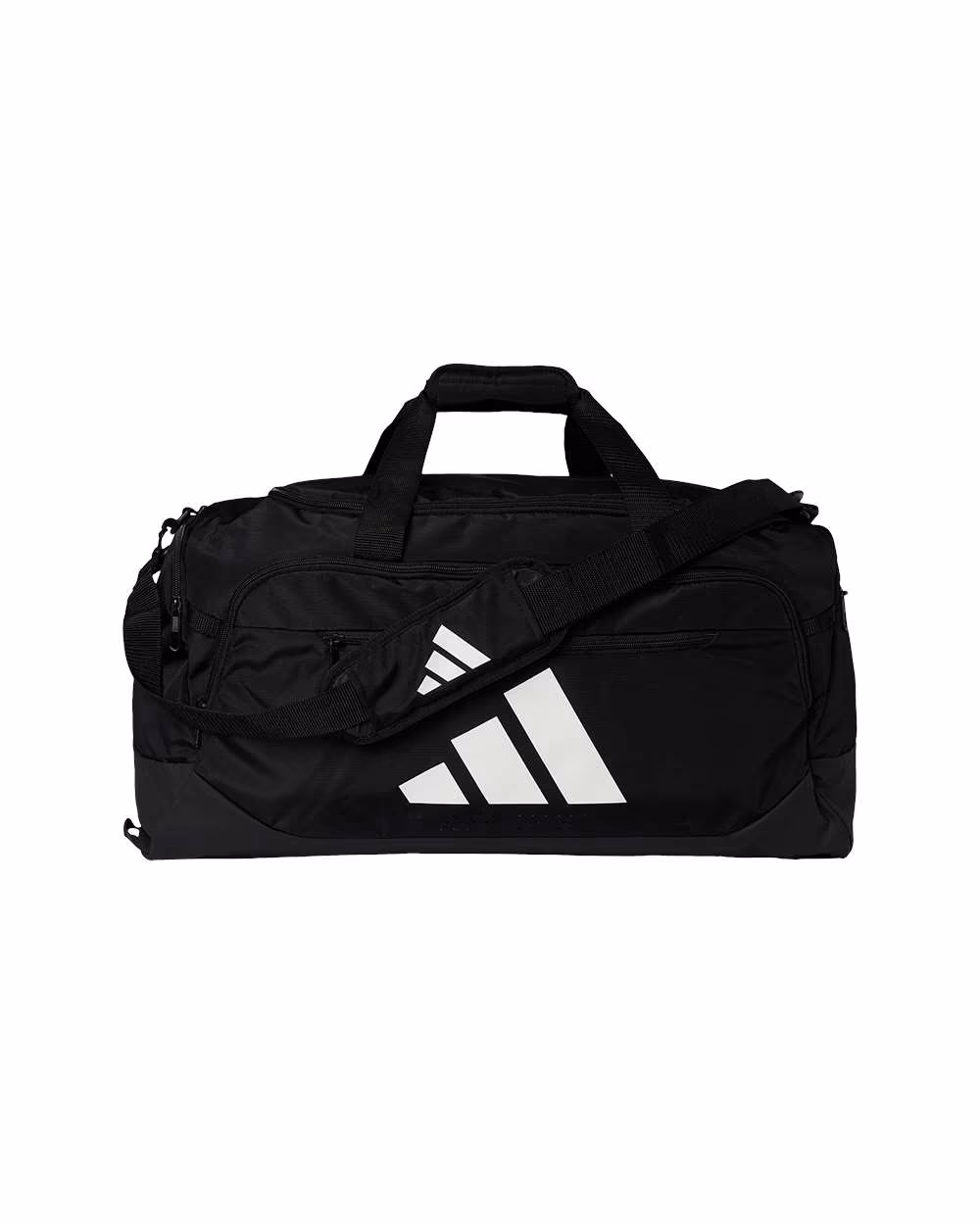 Custom AB602 Black/ Black Medium - Adidas Defender 5 Duffel Bag - Flat Front