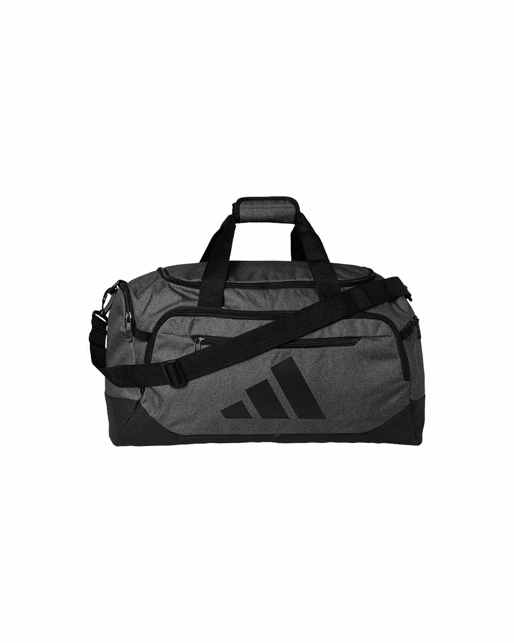 AB603 Twill Onix Grey/ Black Small - Adidas Defender 5 Duffel Bag - Flat Front