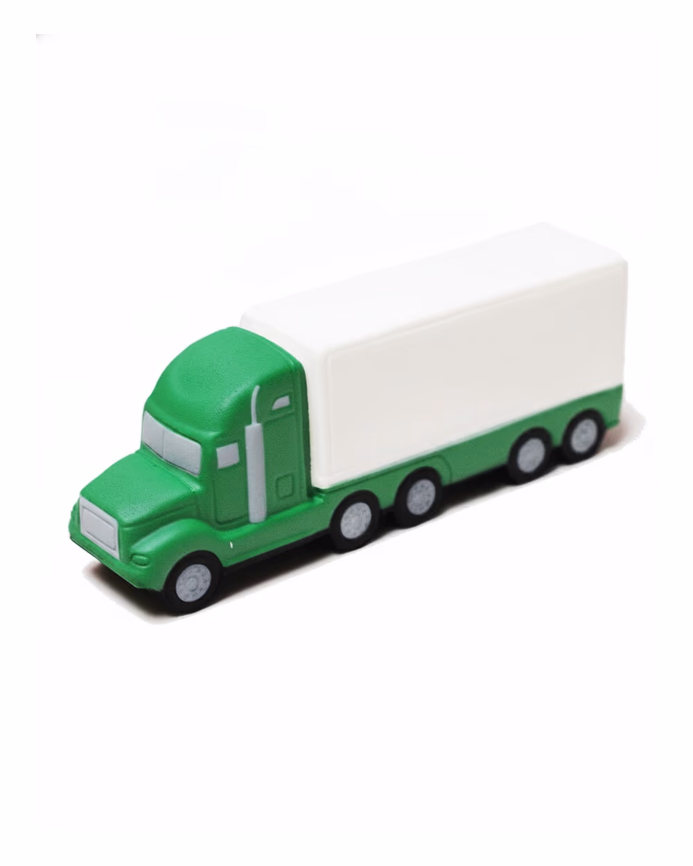 Custom Semi-Truck Stress Reliever, Green / White, front view