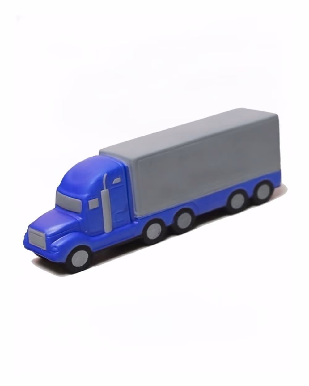 Custom Semi-Truck Stress Reliever, Blue / Gray, front view