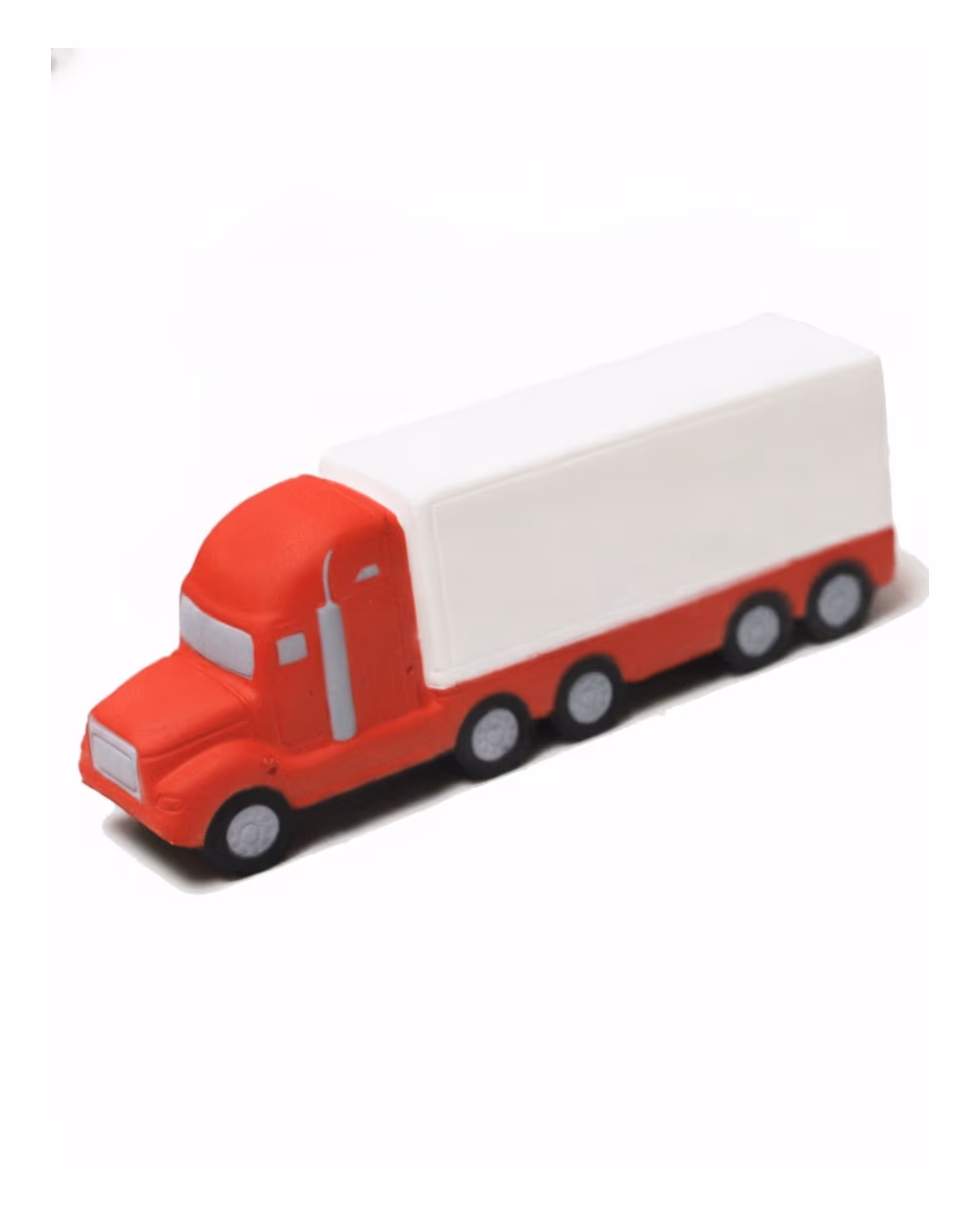 Custom Semi-Truck Stress Reliever, Red / White, front view
