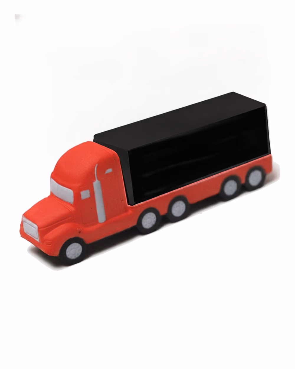 Custom Semi-Truck Stress Reliever, Red / Black, front view