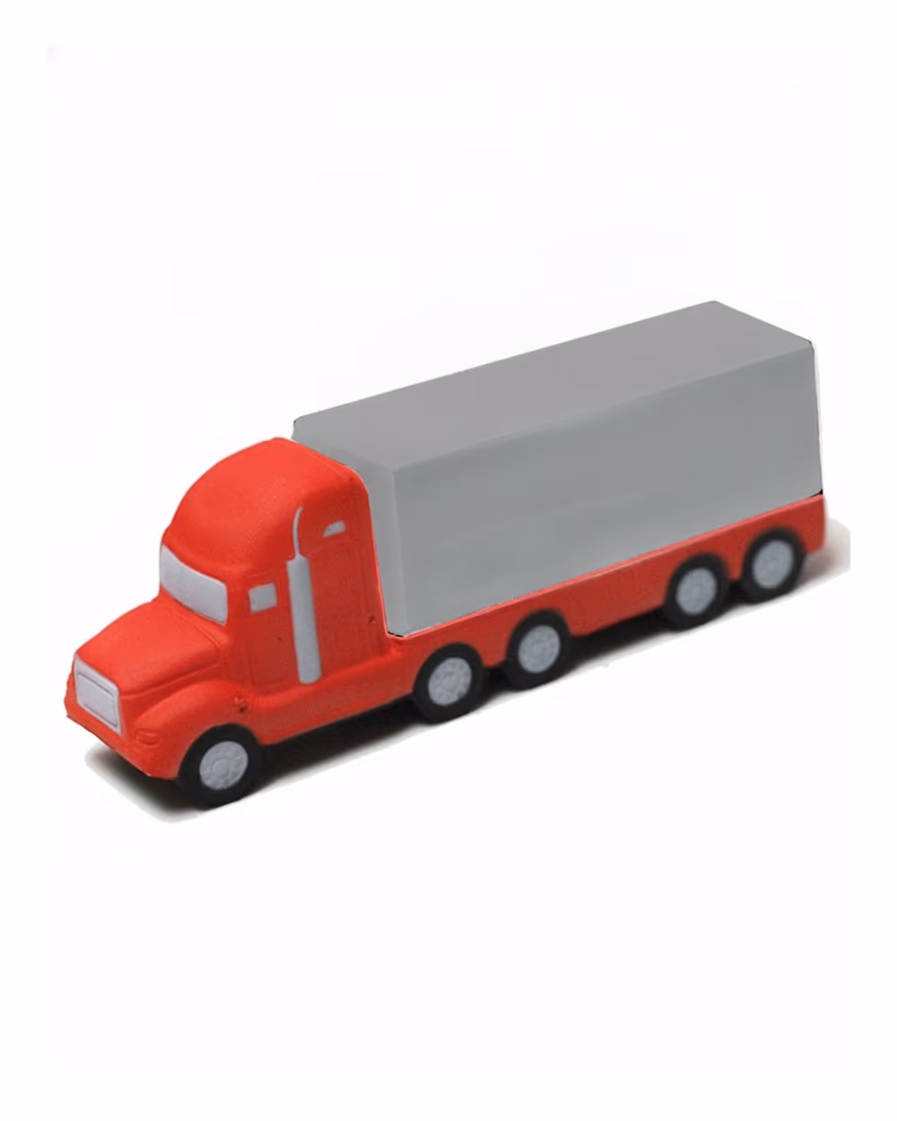 Custom Semi-Truck Stress Reliever, Red / Gray, front view