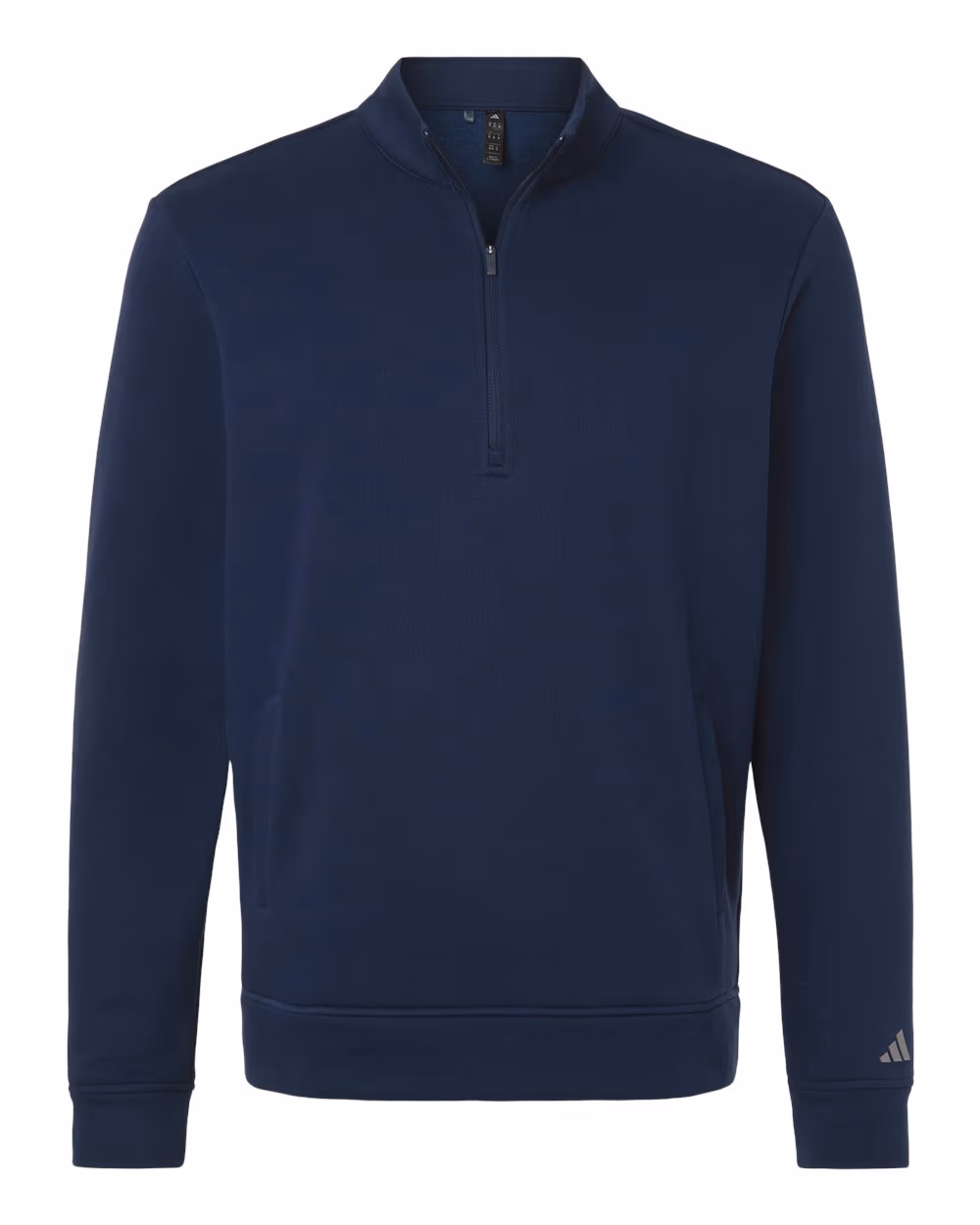 Custom Adidas Men's Elevated Fleece Quarter-Zip Pullover - Collegiate Navy