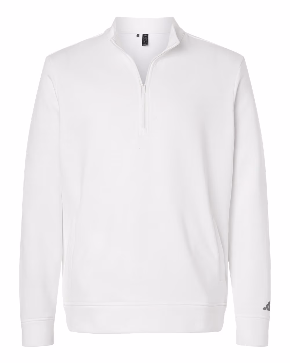 Adidas Men's Elevated Fleece Quarter-Zip Pullover - Core White