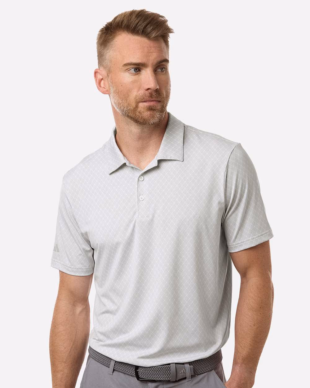 Custom Employee Appreciation Kit - Adidas Men's 4-Way Stretch Printed Polo
