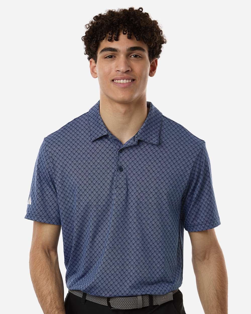 Employee Appreciation Kit - Adidas Men's 4-Way Stretch Printed Polo