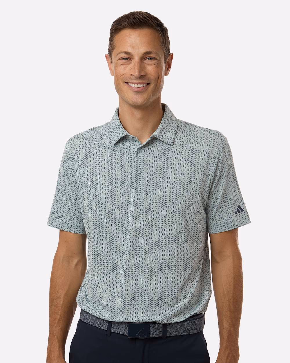 Custom Executive Gift Set - Adidas Men's Ultimate365 Mesh Tango Print Climacool Polo