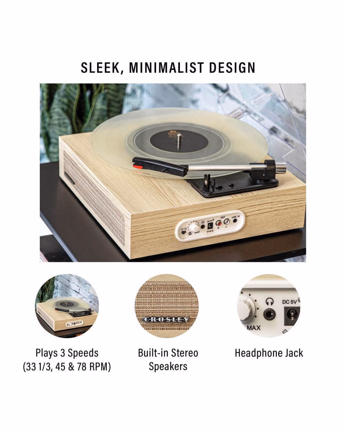 Crosley Scout Record Player with Logo
