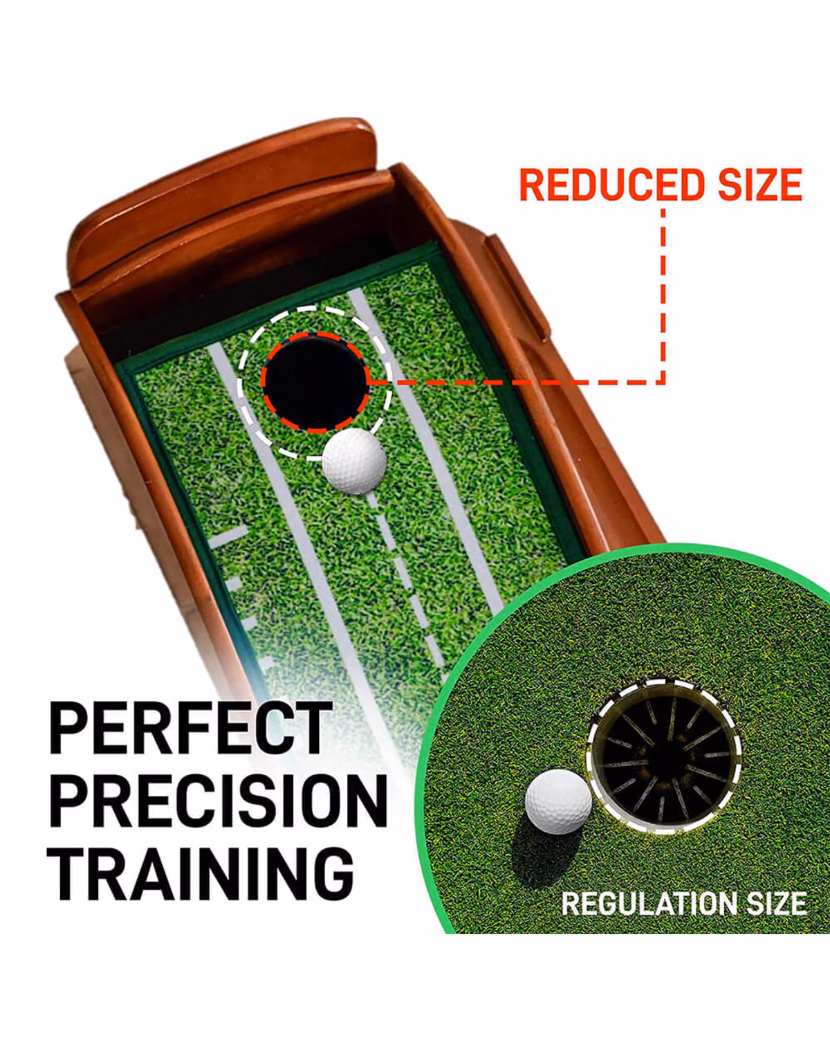Perfect Practice Putting Mat Compact 8 FT with Logo