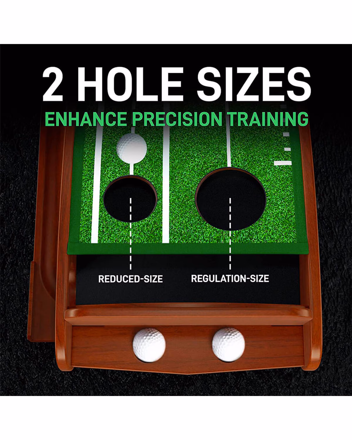 Perfect Practice Putting Mat Standard 9.6 FT with Logo