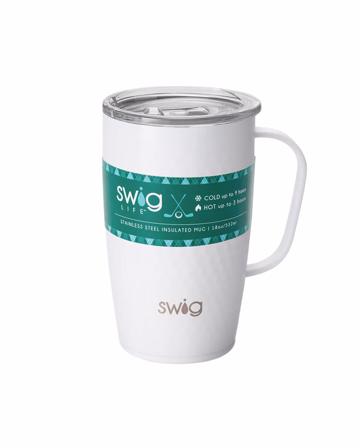 Swig 18oz Golf Partee Travel Mug, Laser Engraved