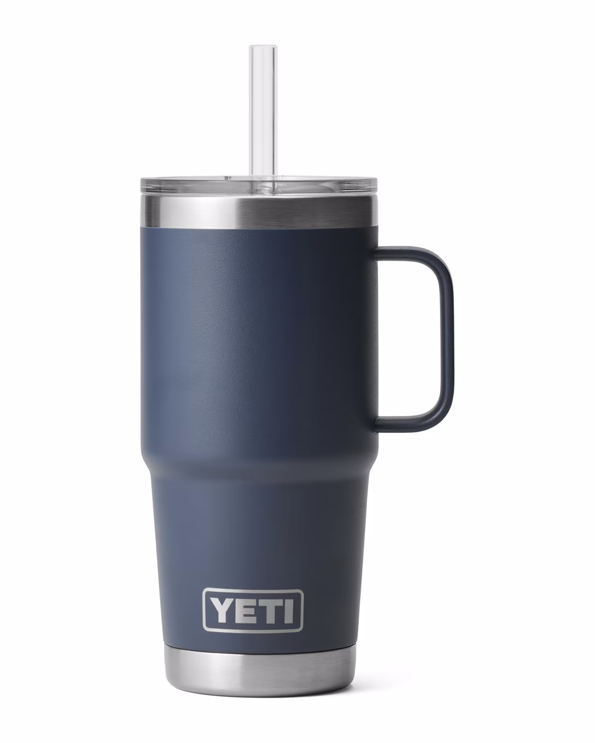 Yeti Rambler 25oz Mug with Straw Lid, Engraved - Navy