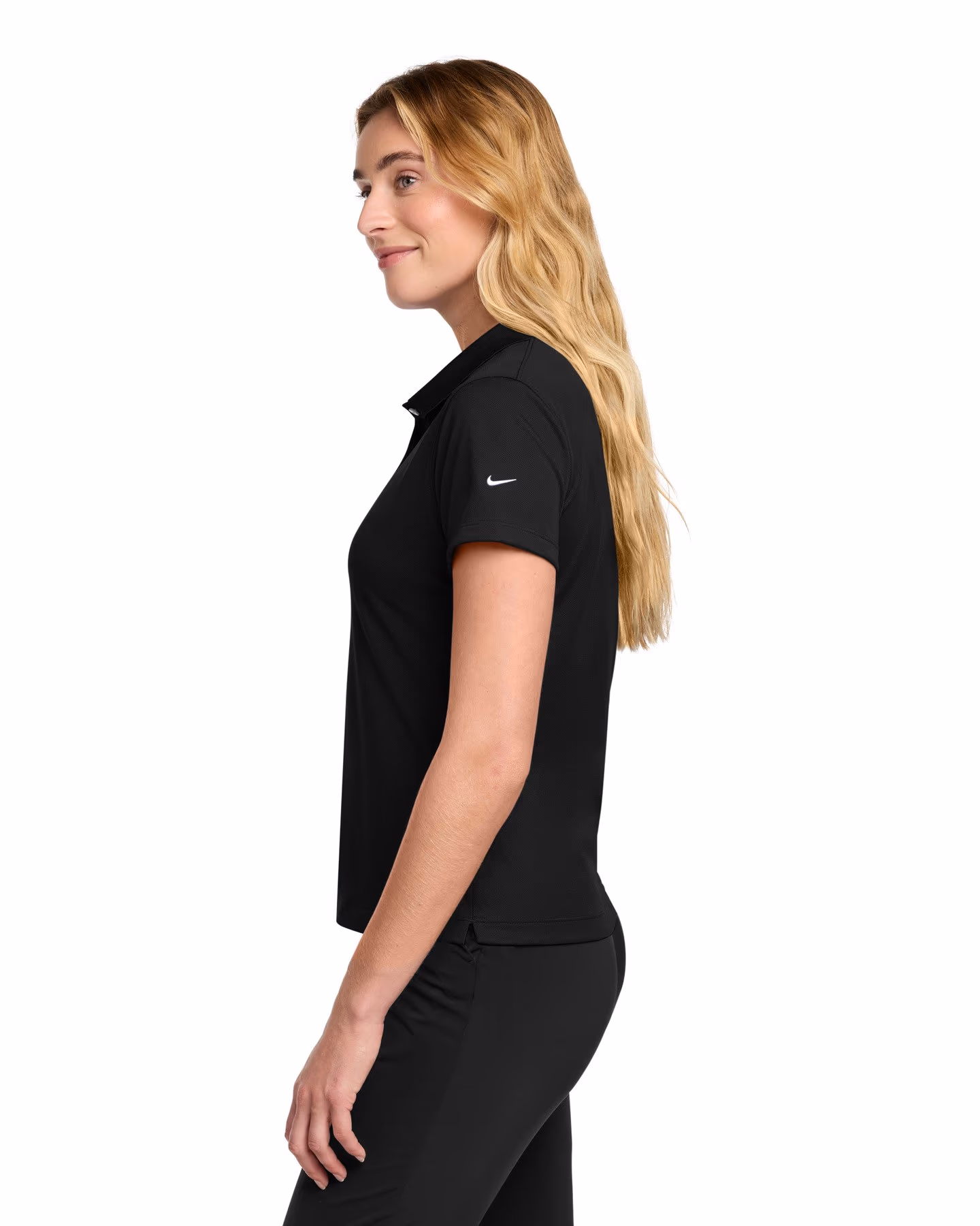 Custom Nike Women's Tech Basic Dri-FIT Polo - Black side