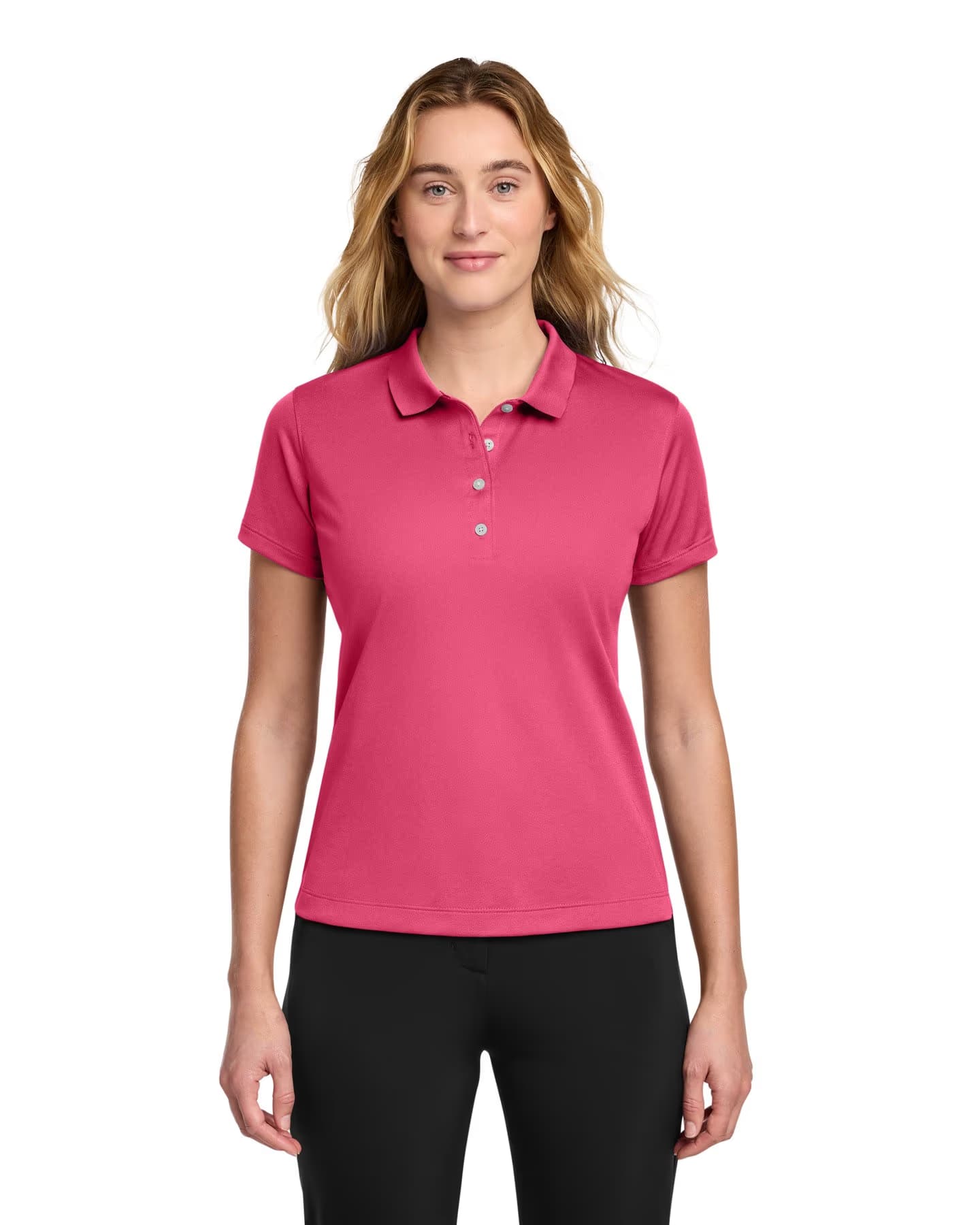 Nike Women's Tech Basic Dri-FIT Polo - Flamingo front