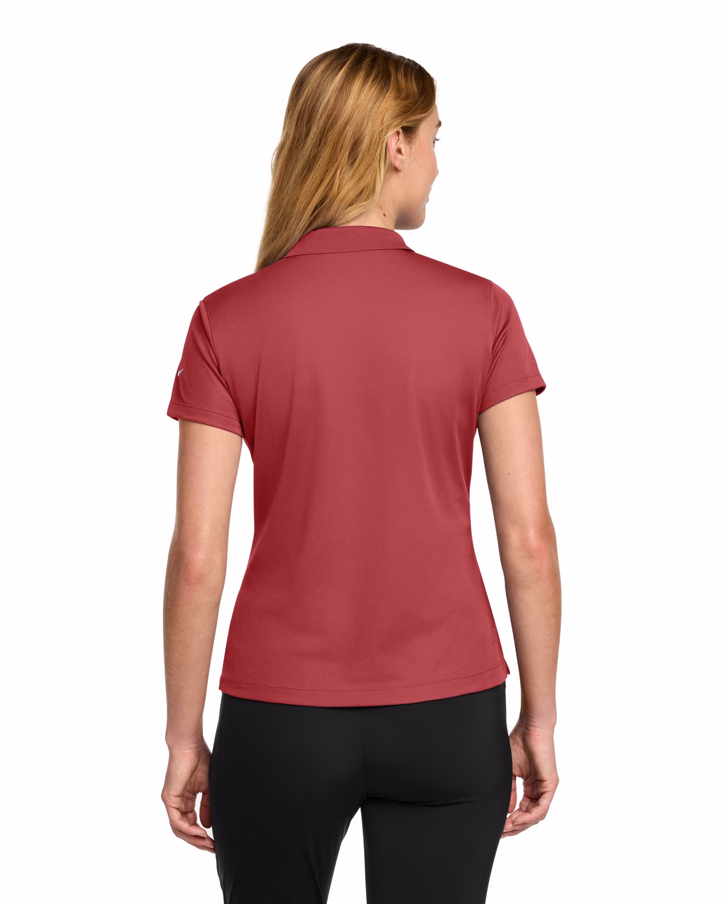 Custom Nike Women's Tech Basic Dri-FIT Polo - Pro Red back