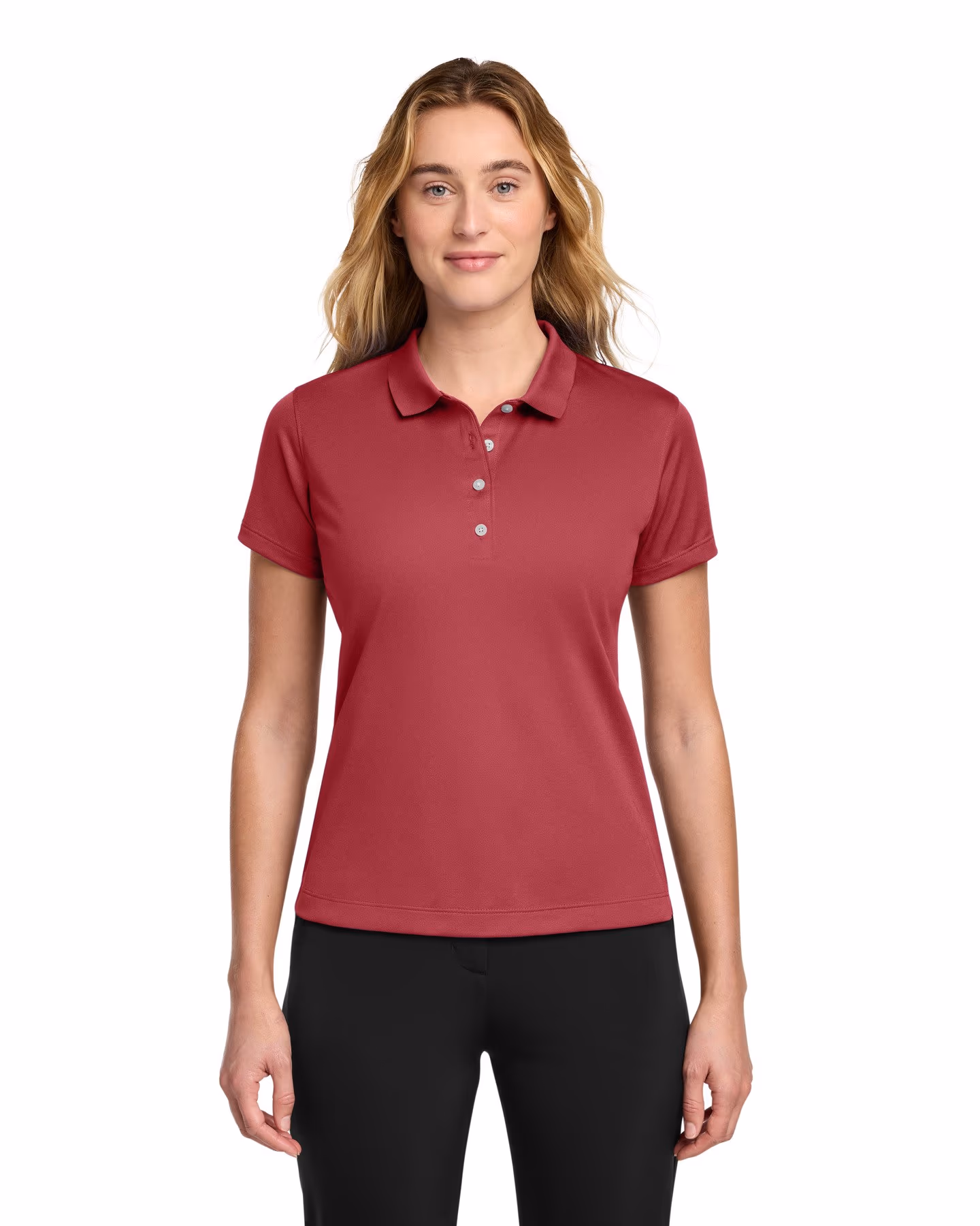 Custom Nike Women's Tech Basic Dri-FIT Polo - Pro Red front