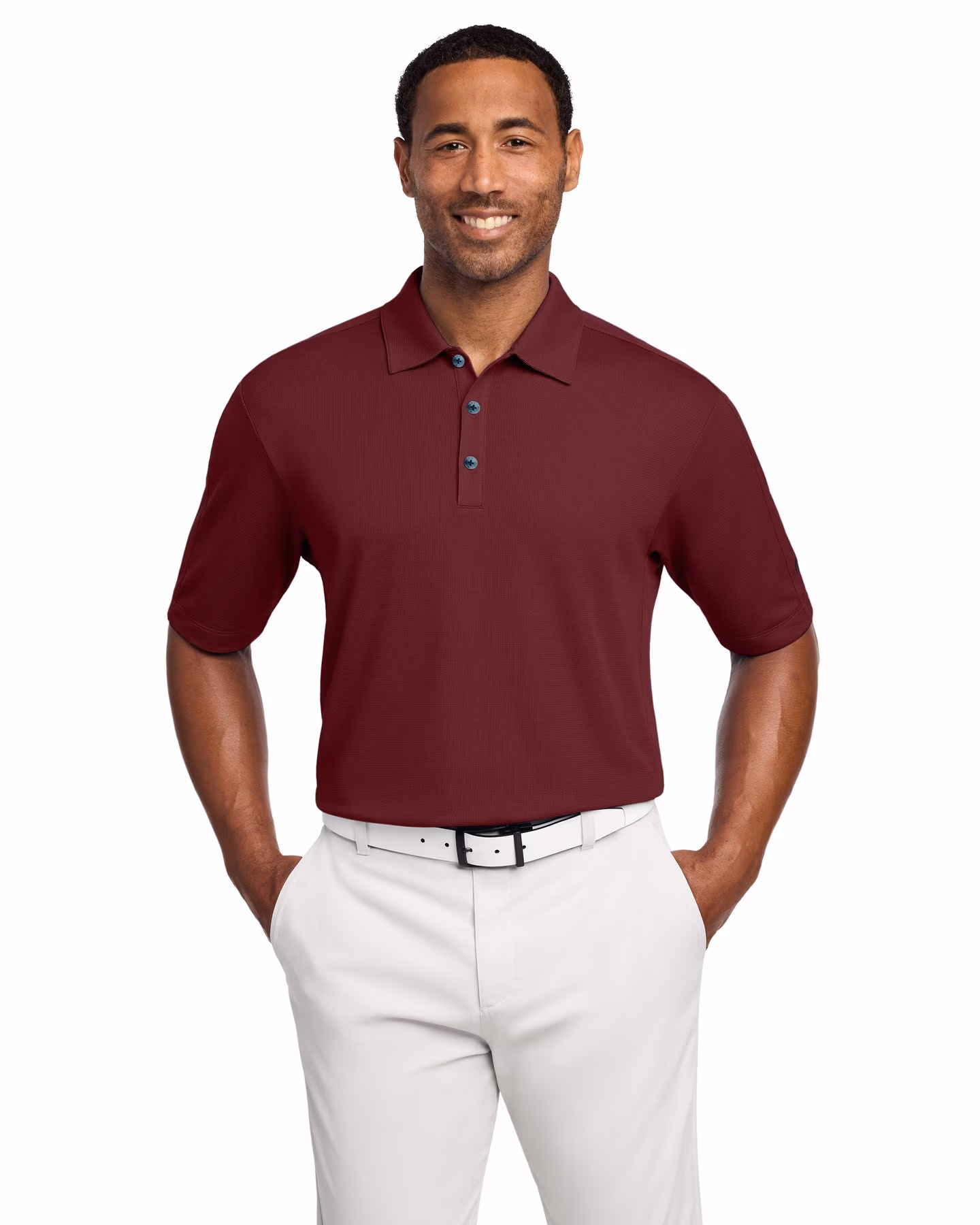 Custom Nike Tech Sport Dri-FIT Polo - Team Red front