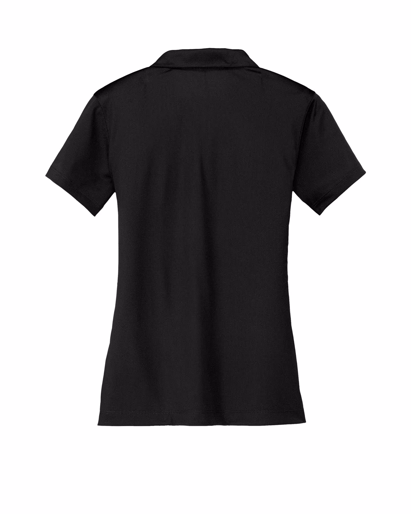 Custom Nike Women's Dri-FIT Vertical Mesh Polo - Black flat back