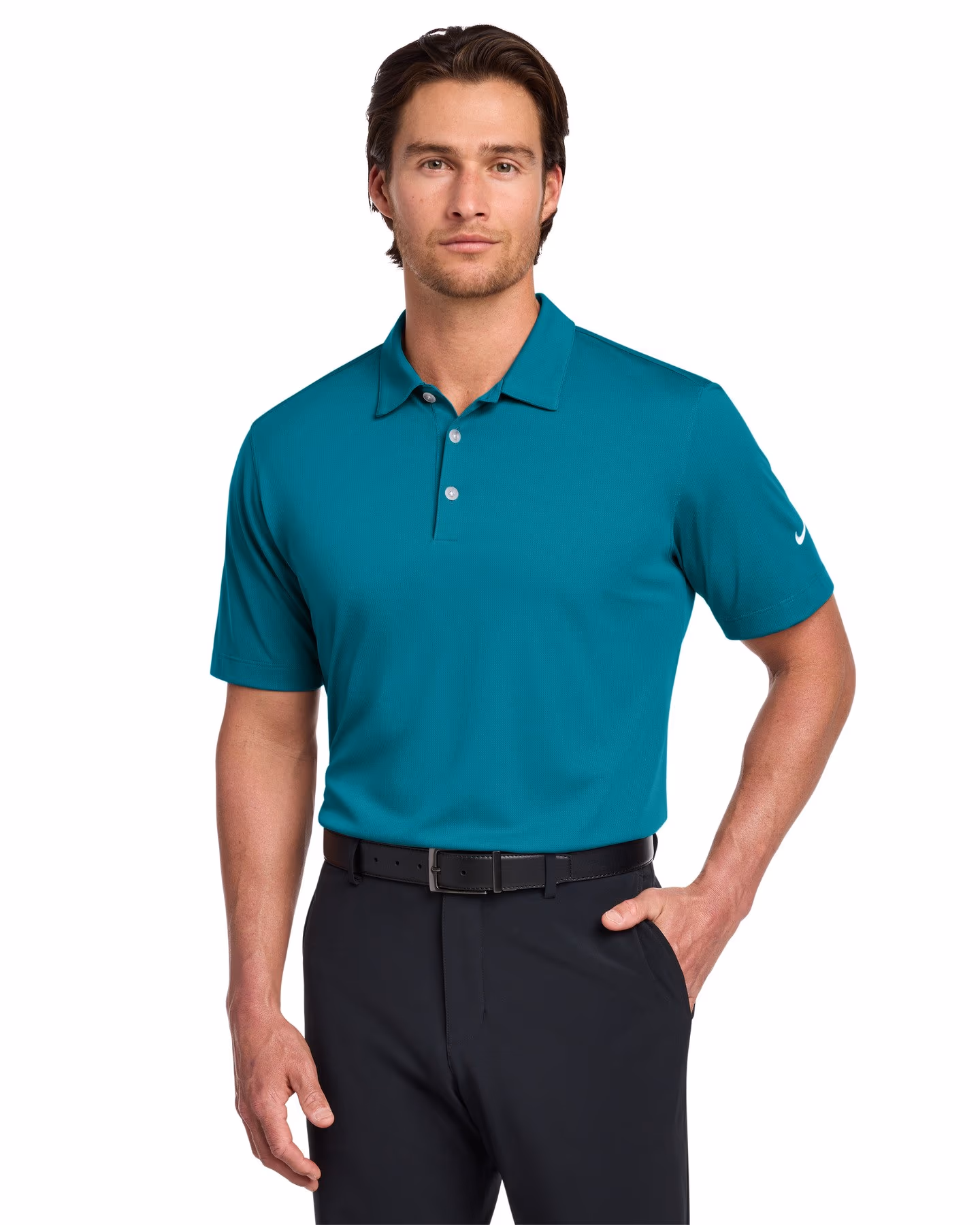Nike Dri-FIT Vertical Mesh Polo - Blustery front