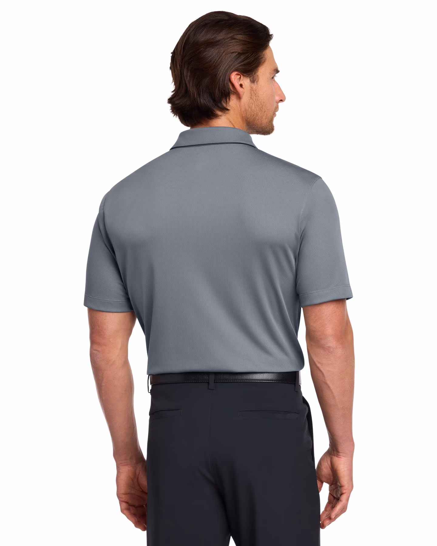 Custom Nike Dri-FIT Vertical Mesh Polo - Cool Grey back