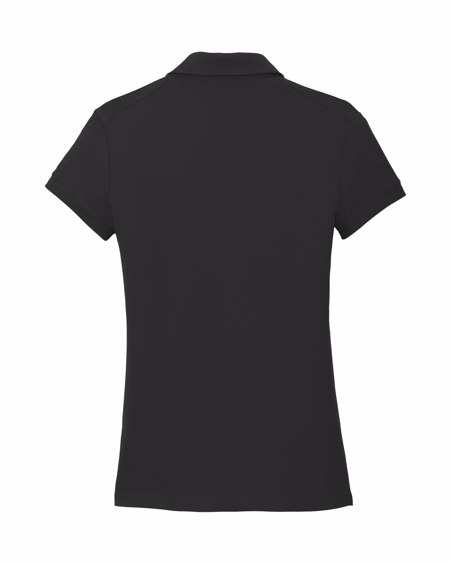Custom Nike Women's Dri-FIT Solid Icon Pique Modern Fit Polo - Black flat back