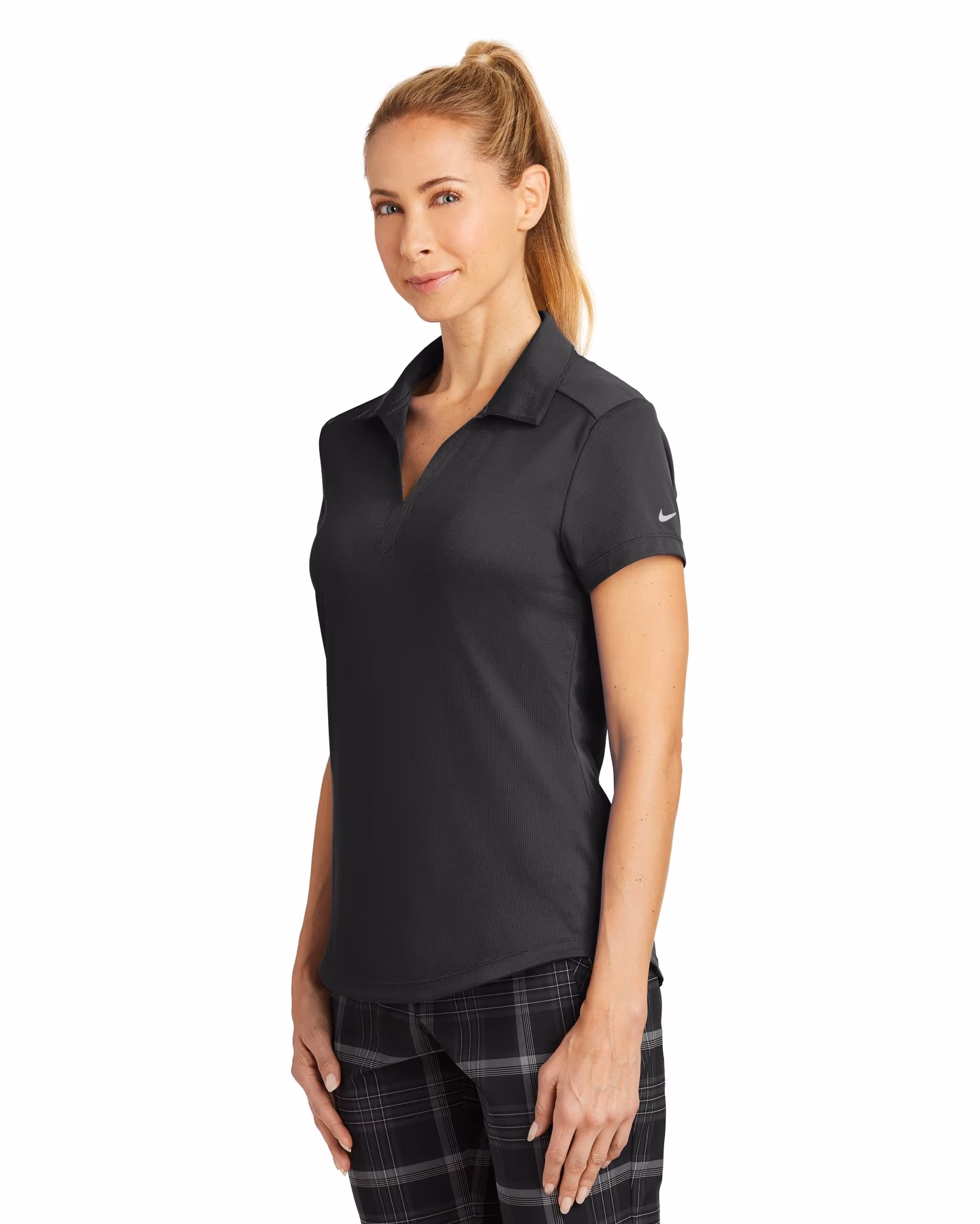 Custom Nike Women's Dri-FIT Legacy Polo - Black 3q